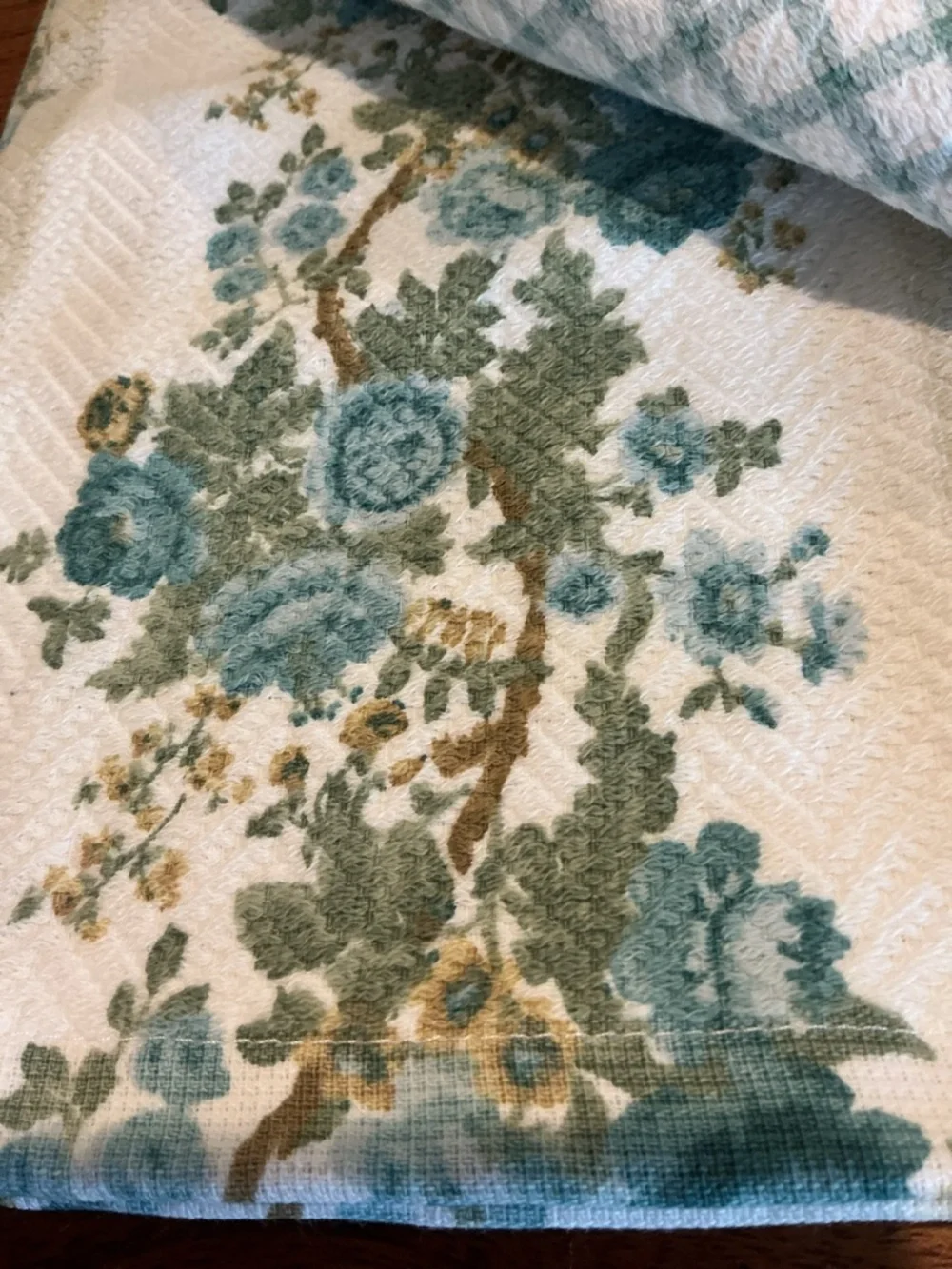 Sanderson Blue Floral Kitchen Towels - Set of 3